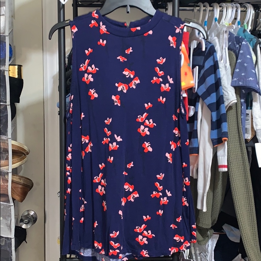 Loft Blue Floral Shirt